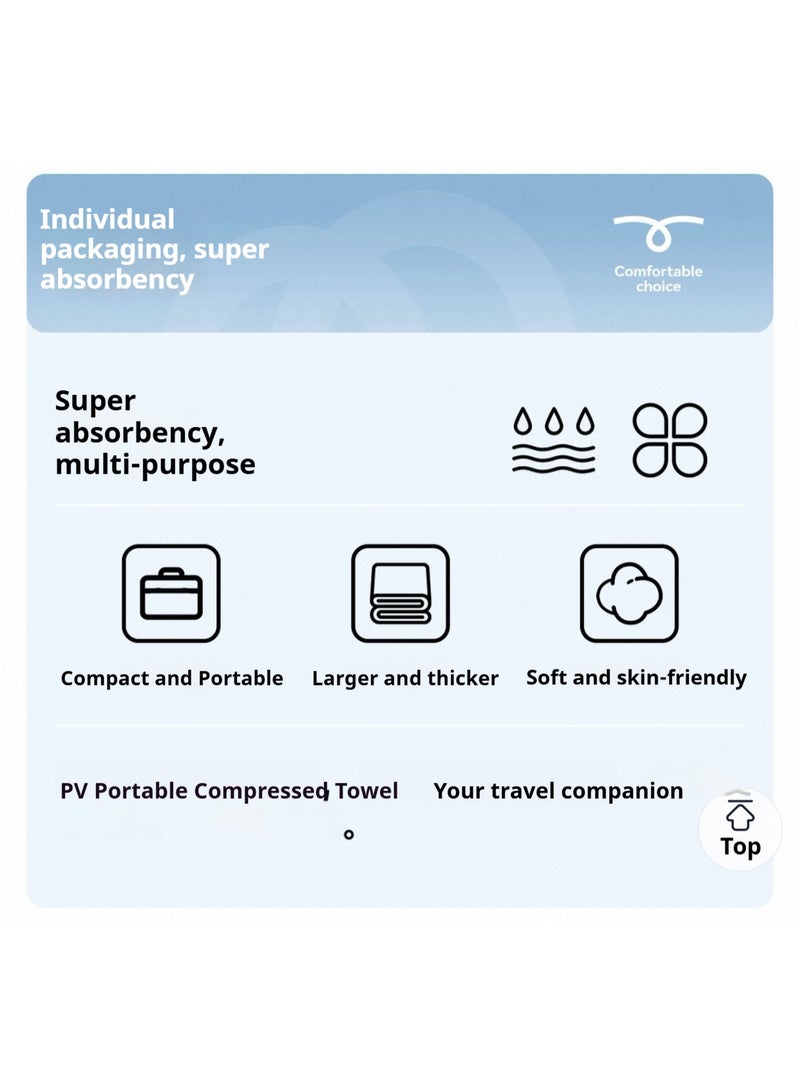 portable compressed towel, thickened and enlarged, individually packaged compact travel face towel - Image 3